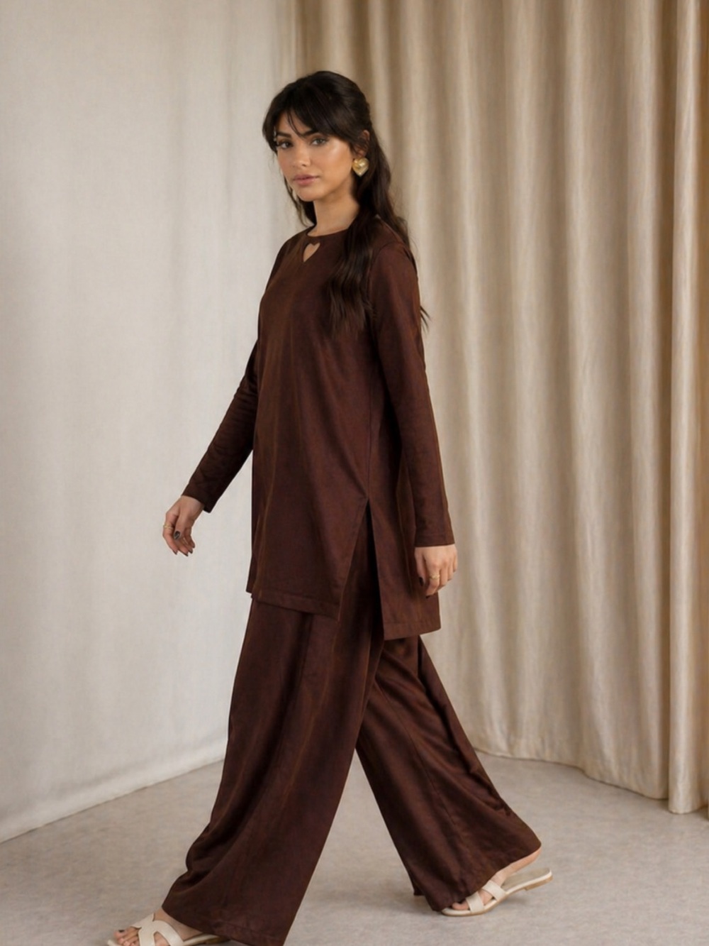 Size L - 2 piece farshi shalwar kameez Arabic lawn super comfy - Picture 2 of 5
